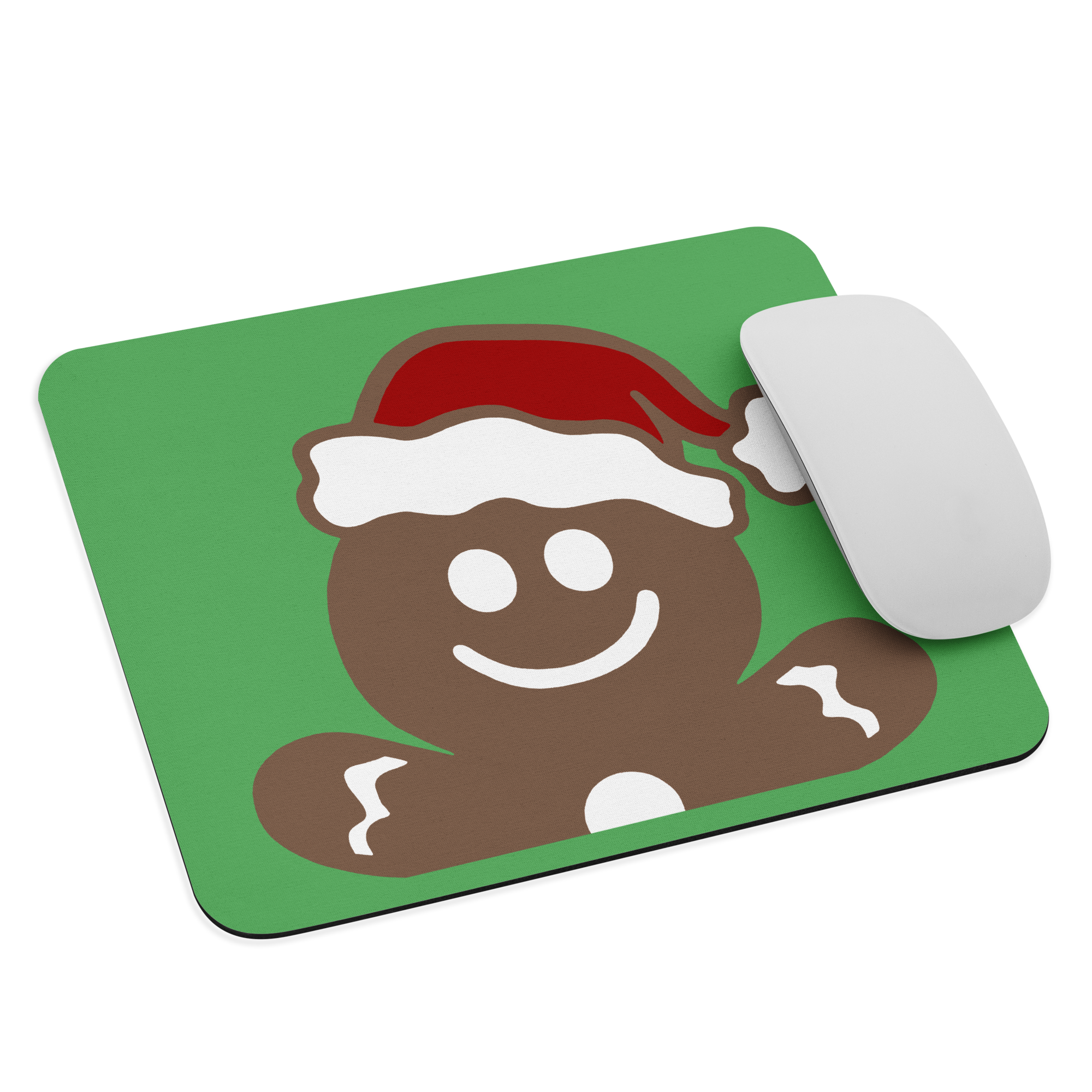 gingerbread man christmas mouse pad