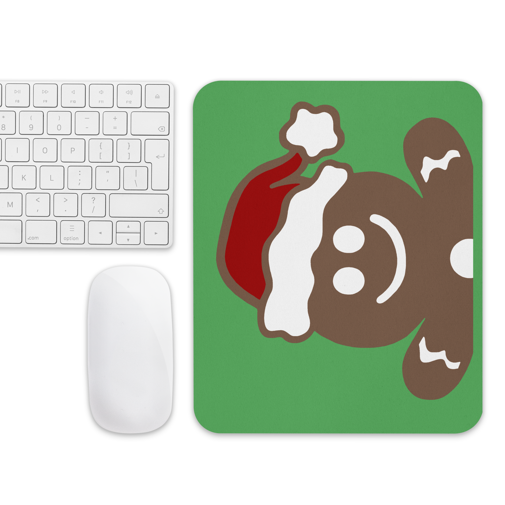 gingerbread man christmas mouse pad